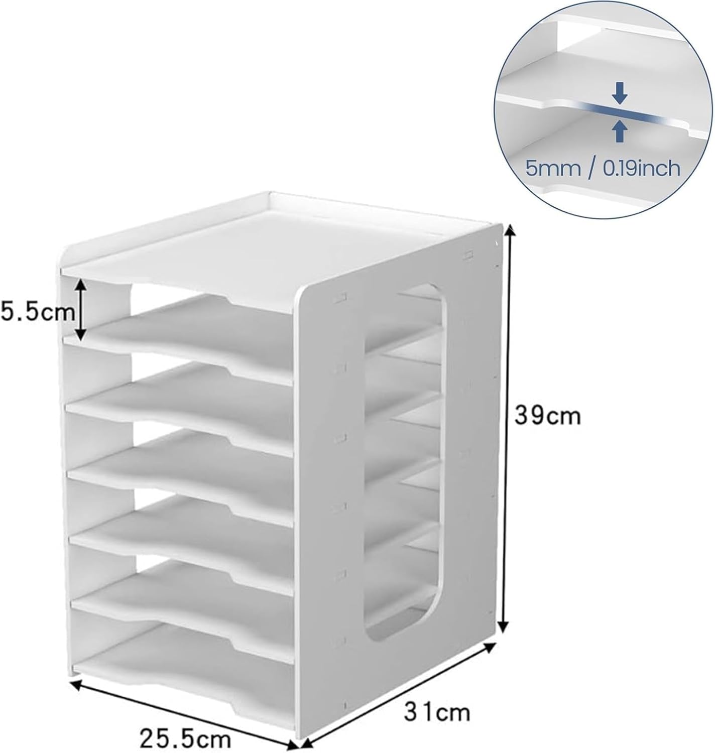Dokumentenablage A4 Schreibtisch-Organizer Ablagebox Bürobedarf PVC Büro-Organizer