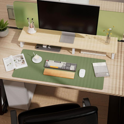 Kork-Schreibtischunterlage,beidseitige Schreibunterlage mit Naturkork & PU-Leder,Mausunterlage/Tischschutz Grün