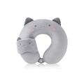 Coussin de voyage à mémoire de forme chat gris