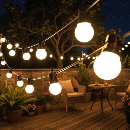 Outdoor String Lights Waterproof G50 Globe Lights Patio Garden Camping Lights Connectable LED Fairy Lights Party Wedding Decoration